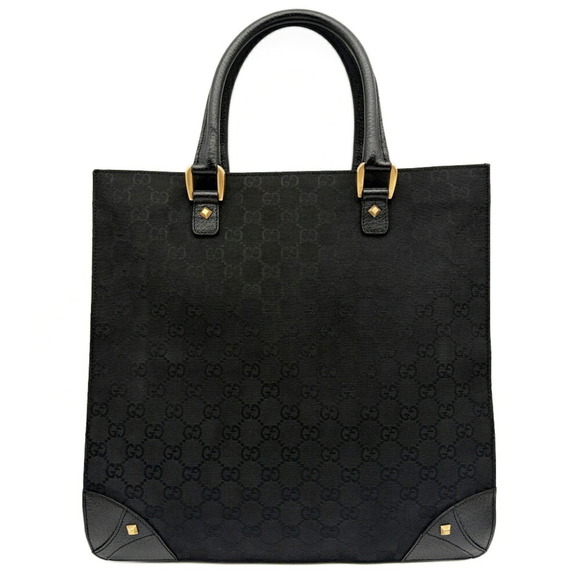 GUCCI Handbags - Gucci GG Canvas Tote Bag 120898 Black A4 Studs
